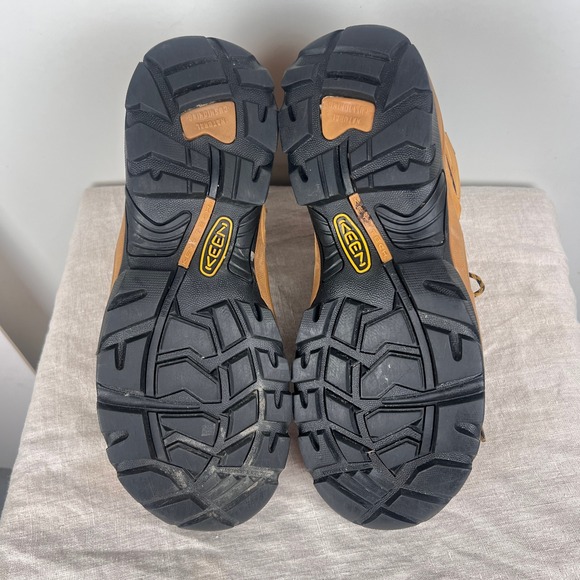 KEEN Mens Waterproof Hiking Boots 12EE Brown Leather Safety Toe READ - Picture 4 of 16